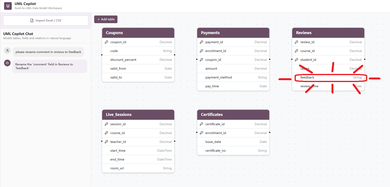 UML Copilot Screen